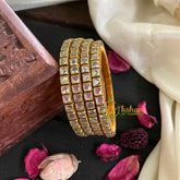 Kids Silk Thread Kundan Bangle-Glassy-G4917